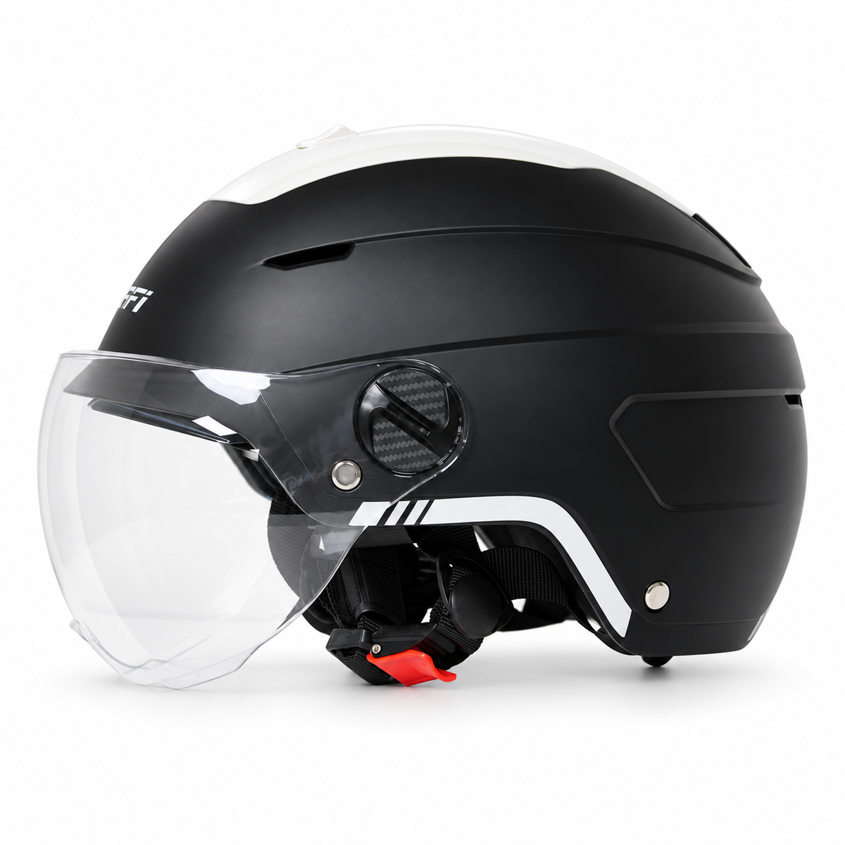Bike Helmet with Sun Visor, Clear Visor & Adjustable Ventilation - HT117 - Effibike