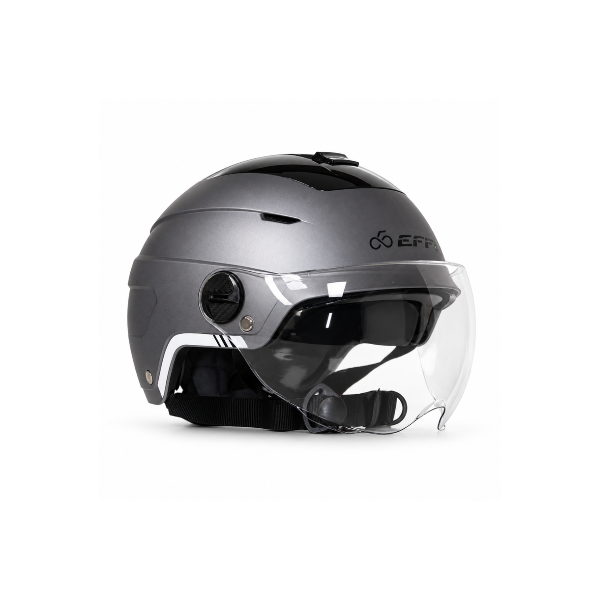 Bike Helmet with Sun Visor, Clear Visor & Adjustable Ventilation - HT117 - Effibike