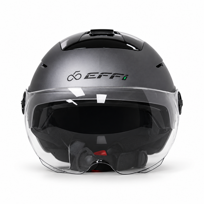 Bike Helmet with Sun Visor, Clear Visor & Adjustable Ventilation - HT117 - Effibike
