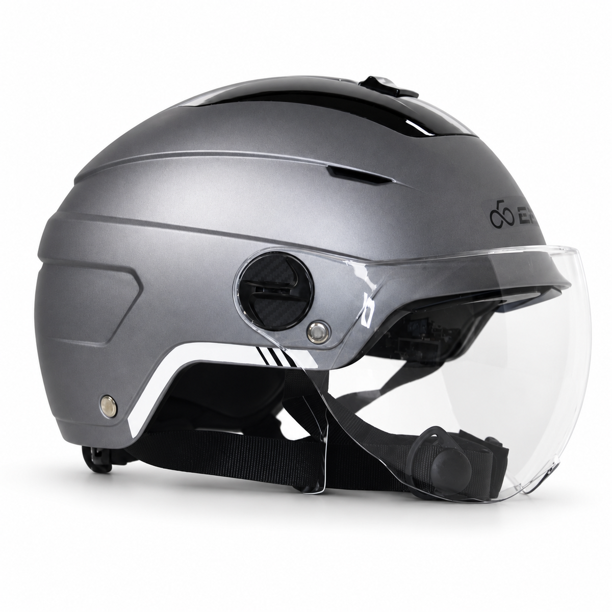 Bike Helmet with Sun Visor, Clear Visor & Adjustable Ventilation - HT117 - Effibike