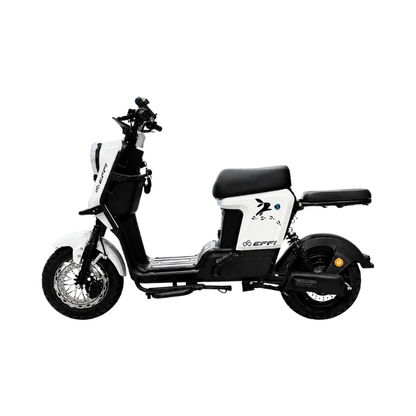 White and black electric scooter with 'Effi' branding on a white background
