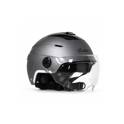 Bike Helmet with Sun Visor, Clear Visor & Adjustable Ventilation - HT117 - Effibike