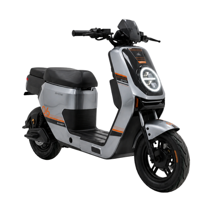 Electric scooter with a white background